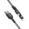 USB 2-in-1 Cable 2m Black