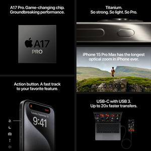 iPhone 15 Pro, 128GB, Titanium white